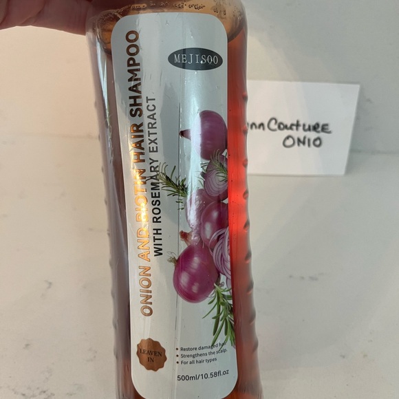 New Onion, Rosemary, Biotin shampoo leave in restores damaged hair 10.58 oz - Picture 6 of 6